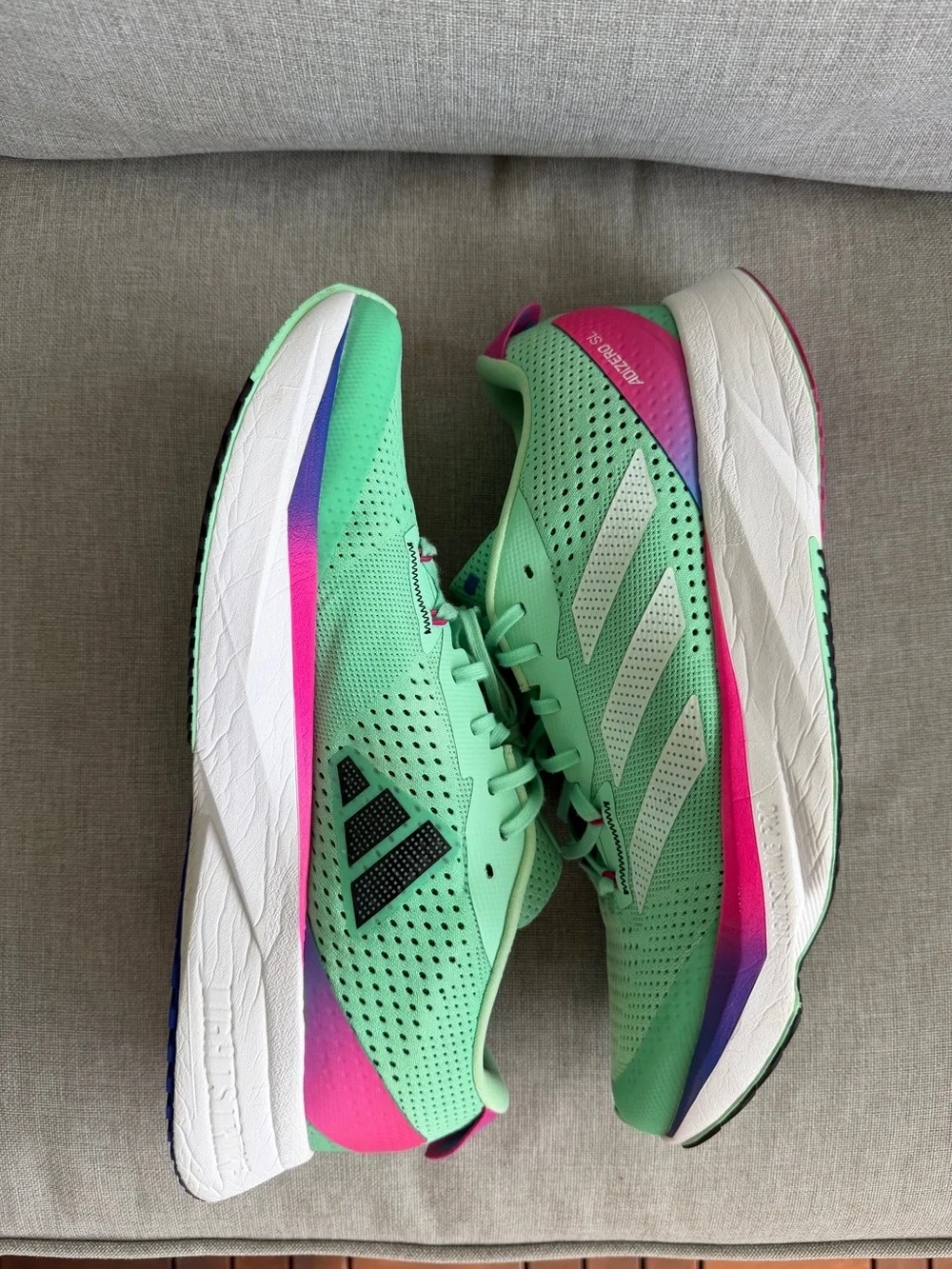 Adidas Adizero SL Women’s 11 Pulse Mint Lucid Fuchsia Running Shoes
